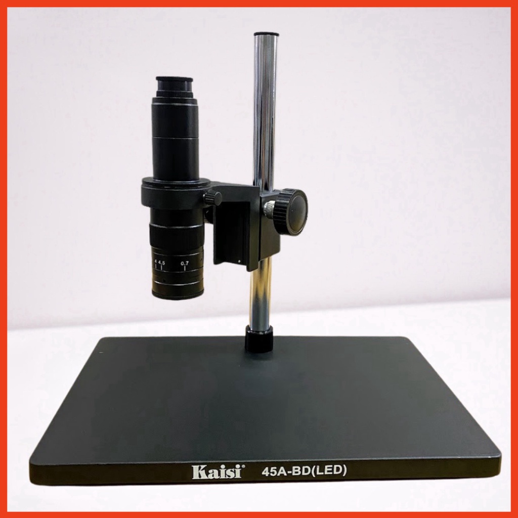Kính hiển vi 1 mắt KAISI 45A-BD kèm đèn, dùng phóng đại bo mạch và linh kiện nhỏ qua camera, màn hình