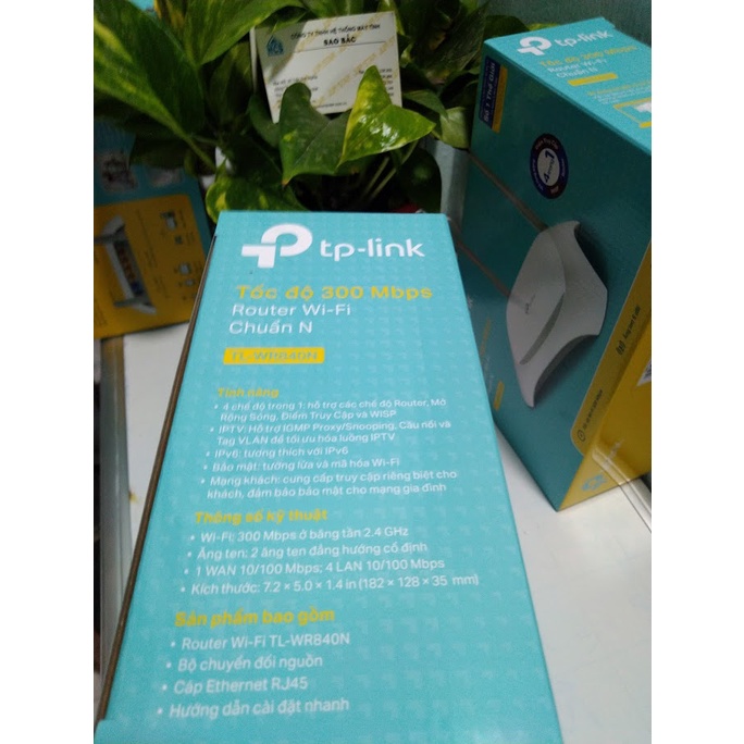 Router Wi-Fi Chuẩn N tốc độ 300Mbps 840N TP- Link mới chính hãng ...
