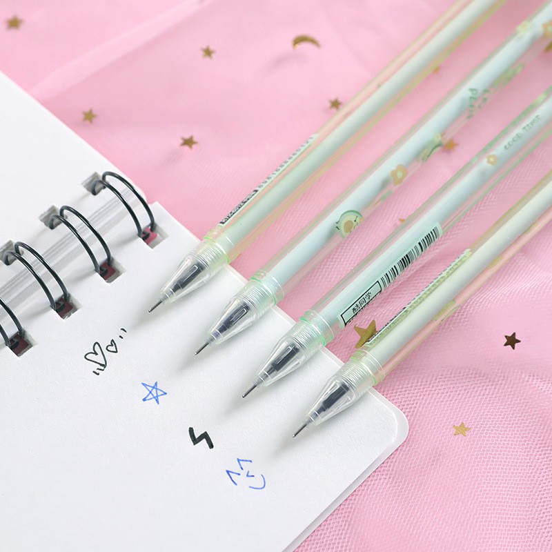 3 Bút Nước Mực Đen Kẹo Hình Đuôi Cá Nhũ Trái Tim