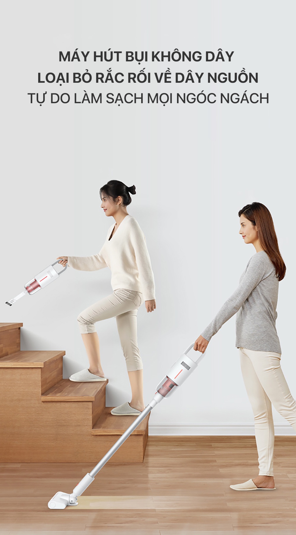 Mô tả Máy hút bụi cầm tay không dây Deerma VC20 Plus kèm 3 đầu hút đa năng, thiết kế gọn nhẹ - Bảo hành 12 tháng - 5