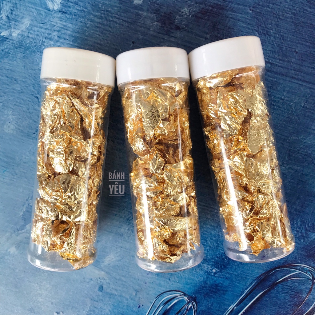 Vàng, Bạc Miếng Trang Trí Bánh Kẹo/Lá Vàng Trang Trí Bánh Kem - PLTC