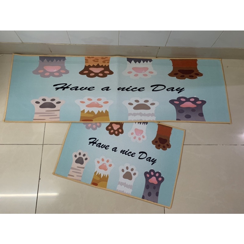 Thảm nhà bếp - thảm nhà bếp 2 tấm giá rẻ - bộ đôi thảm bếp
