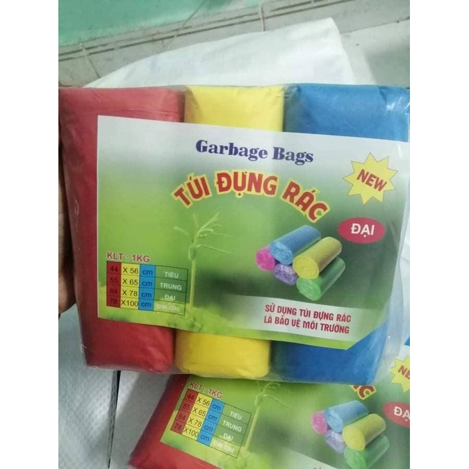 Túi đựng rác sinh học, bao dung rac, Túi Rác 1kg 3 Cuộn (tự phân hủy ...