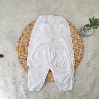 Quần dài trắng thun Cotton siêu mát cho bé (sơ sinh-82Kg) - [Chất đẹp]