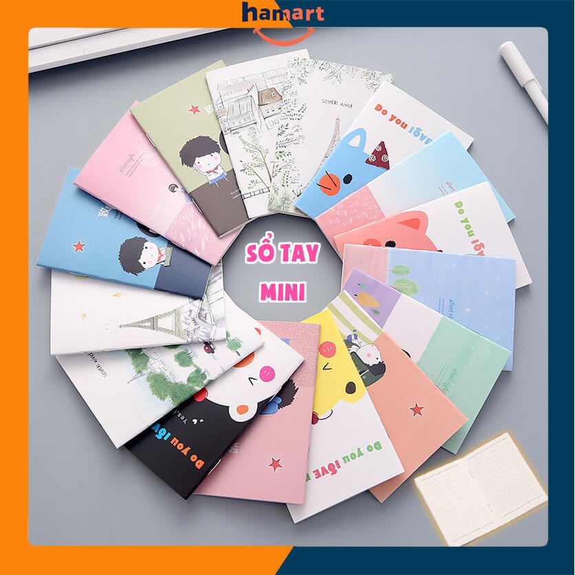 Sổ Tay Mini Cute Đa Sắc Hàn Quốc Sổ Ghi Chú Mini Dễ Thương Tuỳ Chọn ...