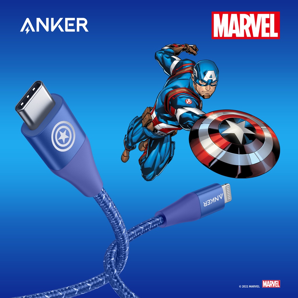 Ảnh Cáp sạc ANKER PowerLine+ II USB-C to Lightning dài 0.9m Phiên bản Marvel - A9548 3