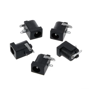 Niki 5 Chiếc DC-005 Đen Cho DC Jack Cắm Điện Ổ Cắm Cổng Kết Nối 5 5x2 1 Mm Thùng-Loại PCB