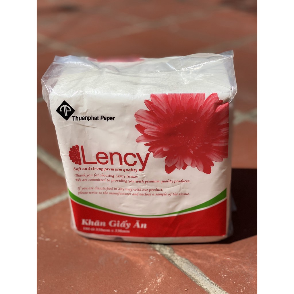 Khăn giấy ăn vuông cao cấp Lency 100 tờ kích thước 330x330mm | Shopee ...
