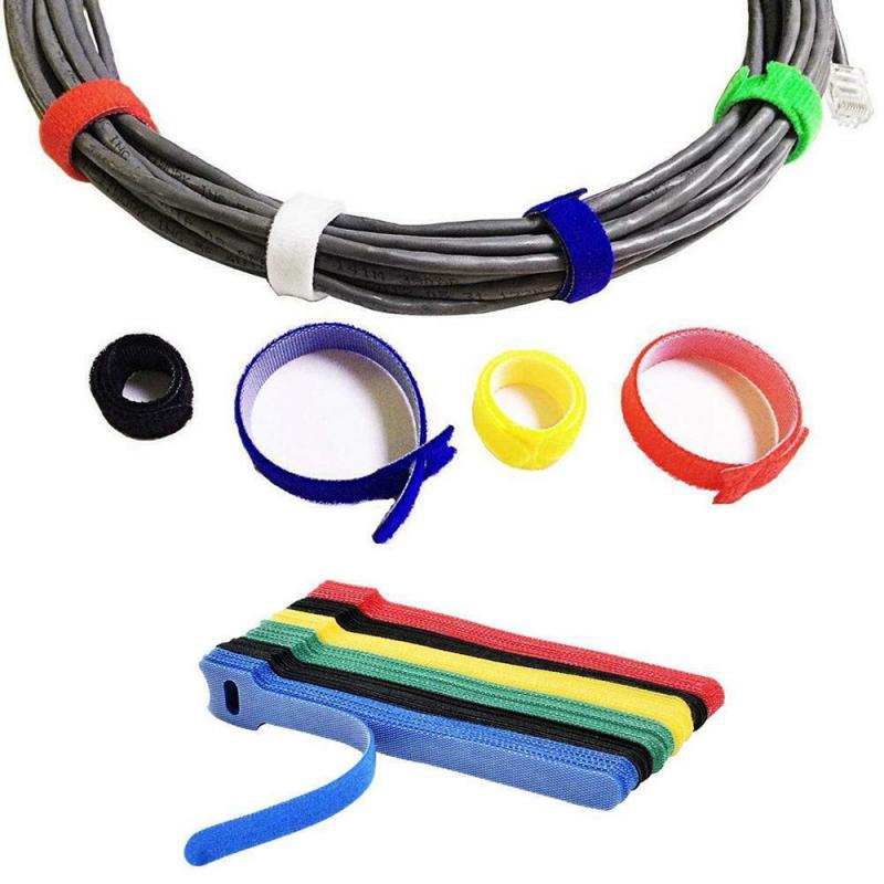 [20Pcs Reusable Cable Cords Organizer] [Multifunction Nylon Cable Strap Ties] [Earphone & USB Charger Cable Wire Winder]