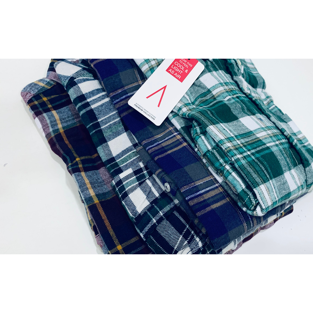 Sơ mi sọc Air Pixel Brown Light Softest Flannel