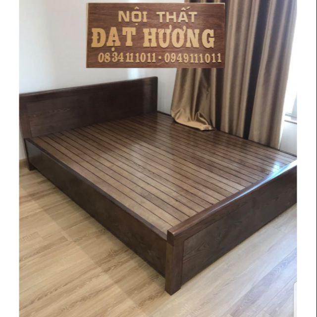 Giường gỗ sồi lau giả óc chó | Shopee Việt Nam