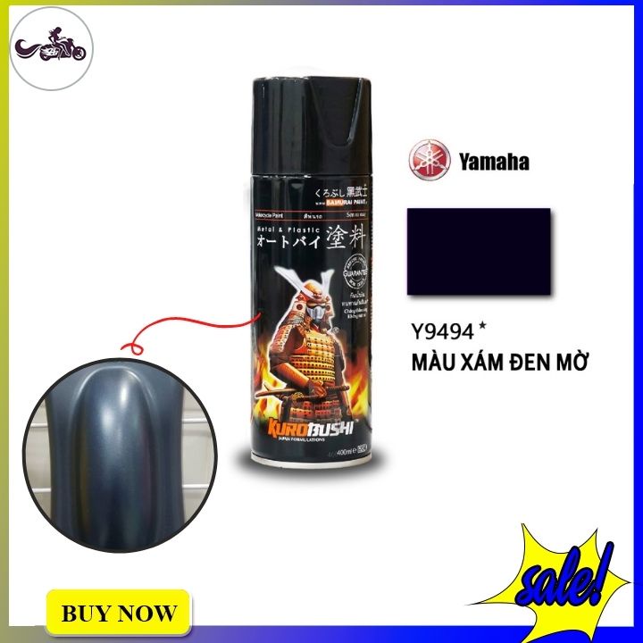 Sơn xịt Samurai màu Xám Đen Mờ Y9494* bảng màu ya | Shopee Việt Nam