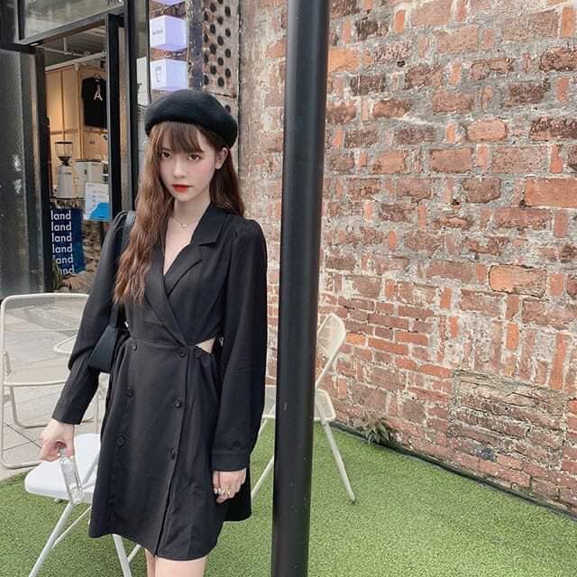 ĐẦM TAY DÀI CUT OUT NHẸ PHẦN EO SANG CHẢNH - LINO CUT OUT DRESS