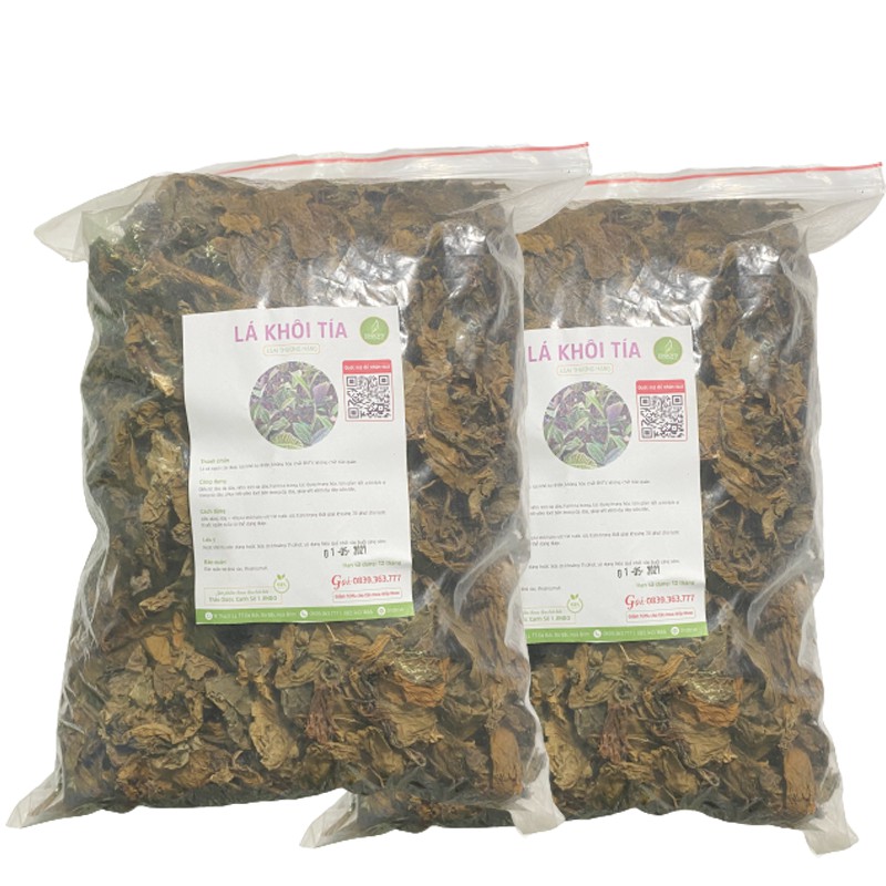 Lá khôi tía khô thượng hạng JINDO 1kg hỗ trợ về dạ dày