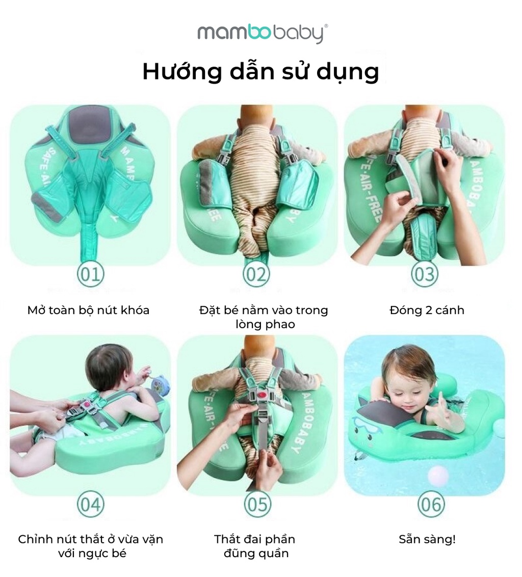 Kích thước phao bơi Mambobaby