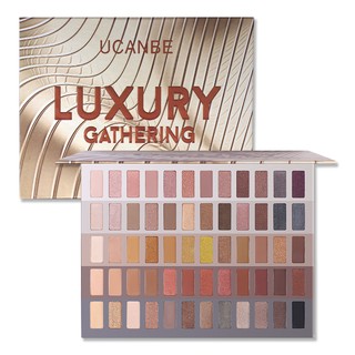 Bảng phấn mắt UCANBE 60 màu, Pallet trang điểm khỏa thân trung tính ấm áp, Bộ quà tặng mỹ phẩm Halloween mờ tự nhiên