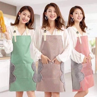 Tạp dề nấu ăn nhà bếp,Tạp dề chống nước đa năng kiểu dáng hàn quốc