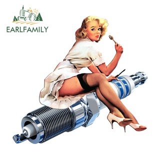 EARLFAMILY 13cm Cho Pin-up Bombs Away Thế Chiến Thứ Hai Dán Xe Ô Tô Sáng Tạo Người Cắm Trại Chống Trầy Xước Đề Can Cho Xe Chiến Tranh