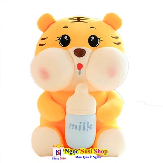 [NHƯ ẢNH] THÚ BÔNG HỔ ÔM BÌNH SỮA KHỔNG LỒ [ SIÊU MỊN]