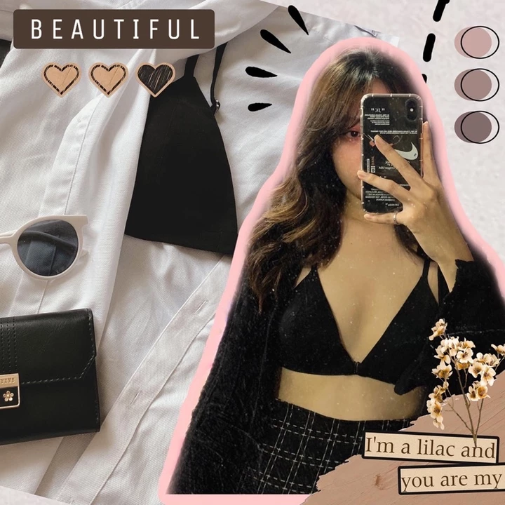 Áo lót bralette cài trước chất vải sợi tự nhiên thoáng mát - Simple Bra - Hàng Handmade - The Heidi