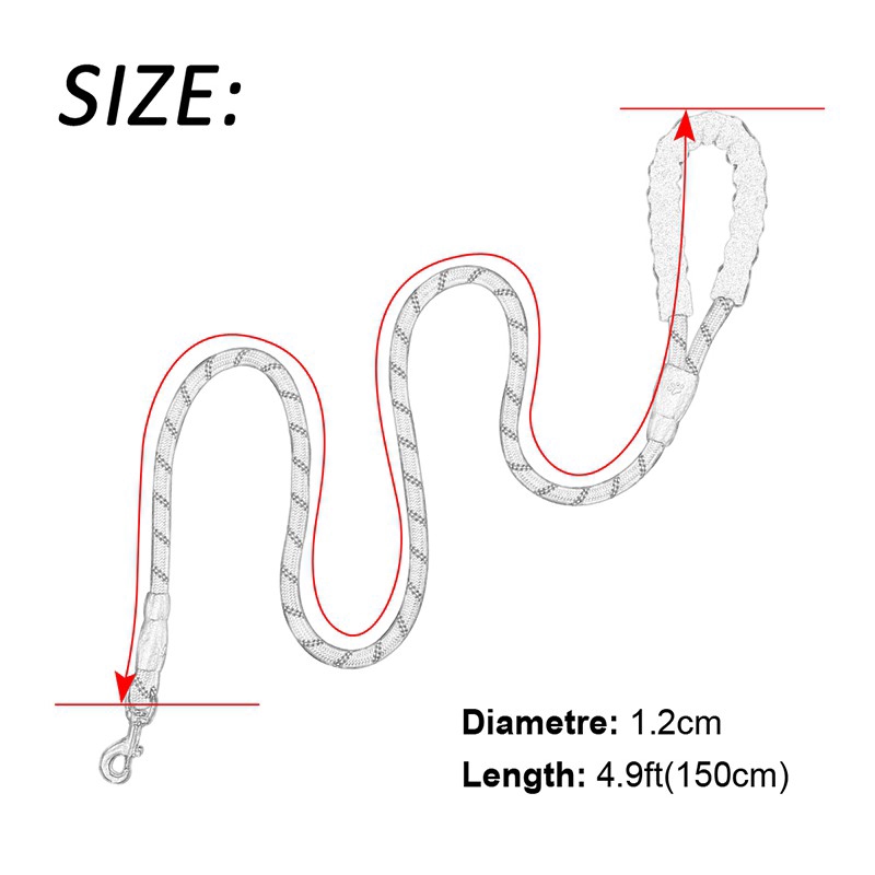 Dây phản quang nylon phát sáng cho xích chó, kéo, đeo, chạy