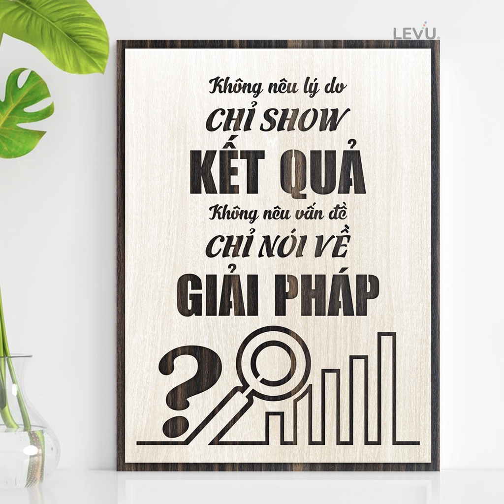 [Không nên lý do, chỉ show kết quả] Tranh treo tường Gỗ trang trí phòng tạo động lực LEVU006