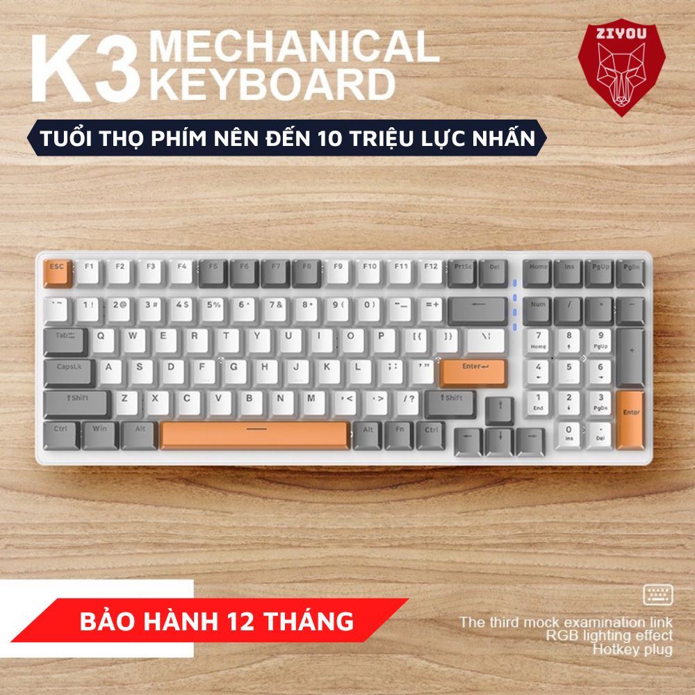 Bàn phím ZIYOU K3 Luxury Type-C