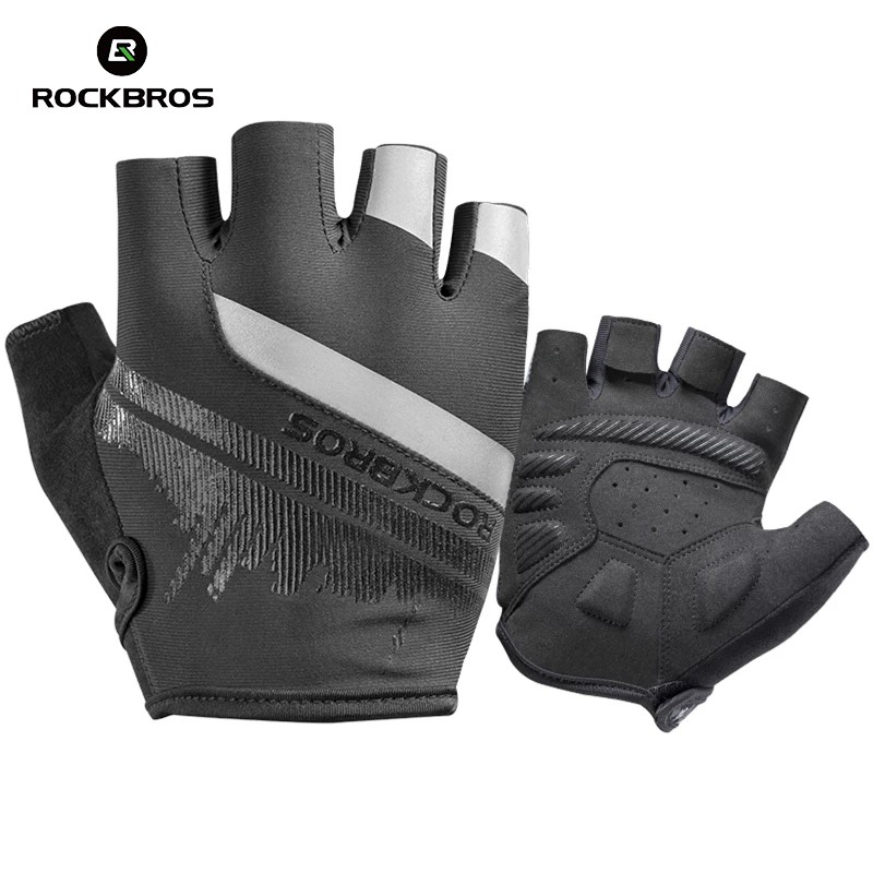 Rockbros Găng Tay Thể Thao Hở Ngón Chống Trượt Thoáng Khí Chất Lượng Cao