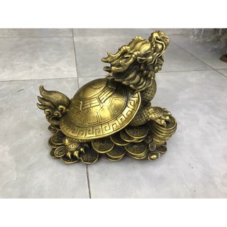 Long Quy Bát quai bằng đồng Rùa đầu Rồng vật phẩm phong thủy trưng bày trang trí