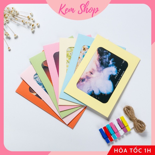 Khung ảnh giấy nhiều mẫu dễ thương trang trí sinh nhật, đầy tháng, thôi nôi - Kem Shop K70
