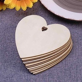 Set 10 Miếng gỗ DIY trang trí decor phòng, cửa hàng (Hình tròn, Trái tim, Ngôi sao tùy chọn)