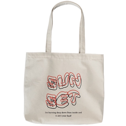 Túi vải tote canvas phong cách uzzang họa tiết chữ SUN SET T1001