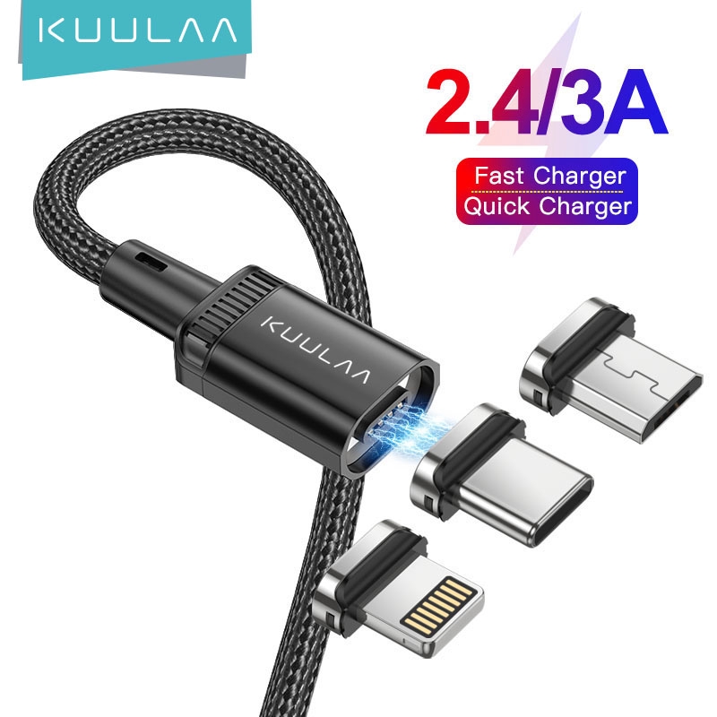 KUULAA Magnetic Lightning Aluminum Alloy Data Cable Apple Iphone Charging