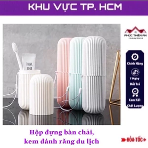 Hộp đựng bàn chải, kem đánh răng du lịch có dây đeo tiện dụng