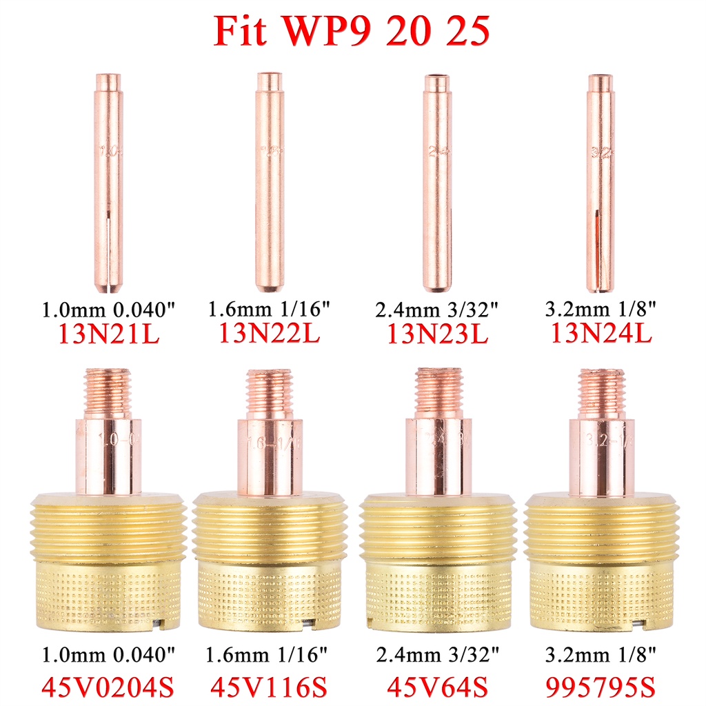 Ống kính khí thân Collet cực lớn TIG 13N21L 13N22L 13N23L 13N24L ...