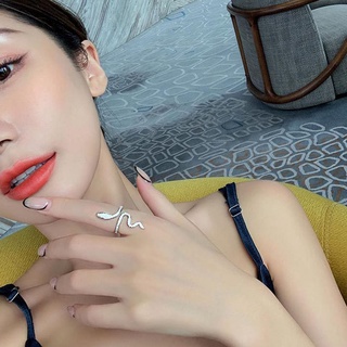 Nhẫn Hình Rắn Đính Đá Đơn Giản Cá Tính Thời Trang