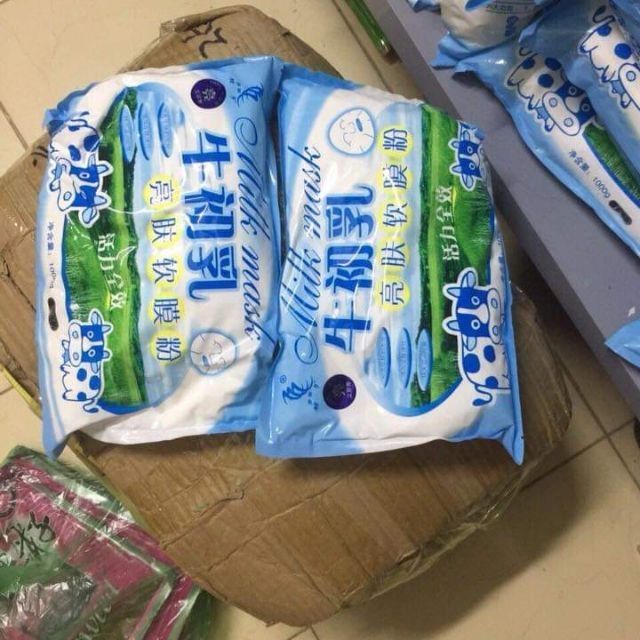 Bột mặt nạ sữa bò trắng da, mặt nạ dẻo, dễ lột