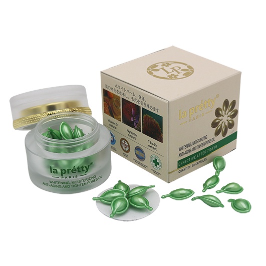 Serum La Pretty Paris Viên dưỡng trắng, cấp ẩm, cải thiện lão hóa da và se khít lỗ chân lông