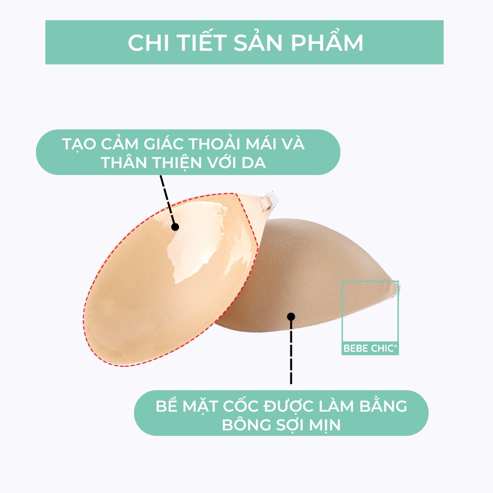 Áo Dán Ngực BEBECHIC Cao Cấp Cài Trước, Tạo Khe Nâng Ngực, Siêu Dính