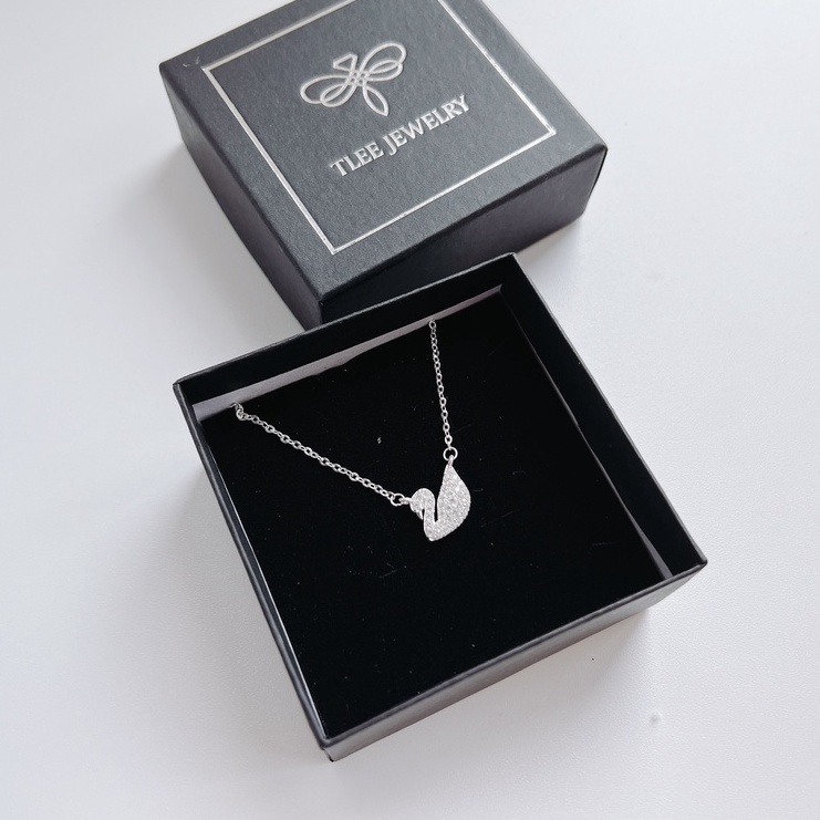 Dây chuyền bạc nữ TLEE mẫu thiên nga trắng đính đá lấp lánh TLEE JEWELRY D0131 | BigBuy360 - bigbuy360.vn