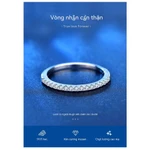 Kim Cương Nhân Tạo Moissanite Nhật bản hàn quốc đơn giản Kim cương 925 mu-sang hàng Kim cương nhẫn thời trang thời trang nhẫn nữ trang thời trang cao cấp mới quà tặng sinh nhật bạn gái của valentine — ảnh 4