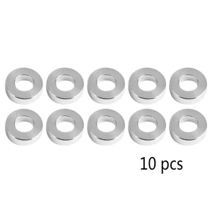 BTM 10 Chiếc 3MM Bạc Kim Loại Nhôm Phẳng Máy Giặt Miếng Đệm DIY Mô Hình Gioăng Thay Thế