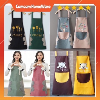 Tạp Dề Chống Thấm Nước Dầu Mỡ Có Lau Tay Bên Sườn Cam Homeware