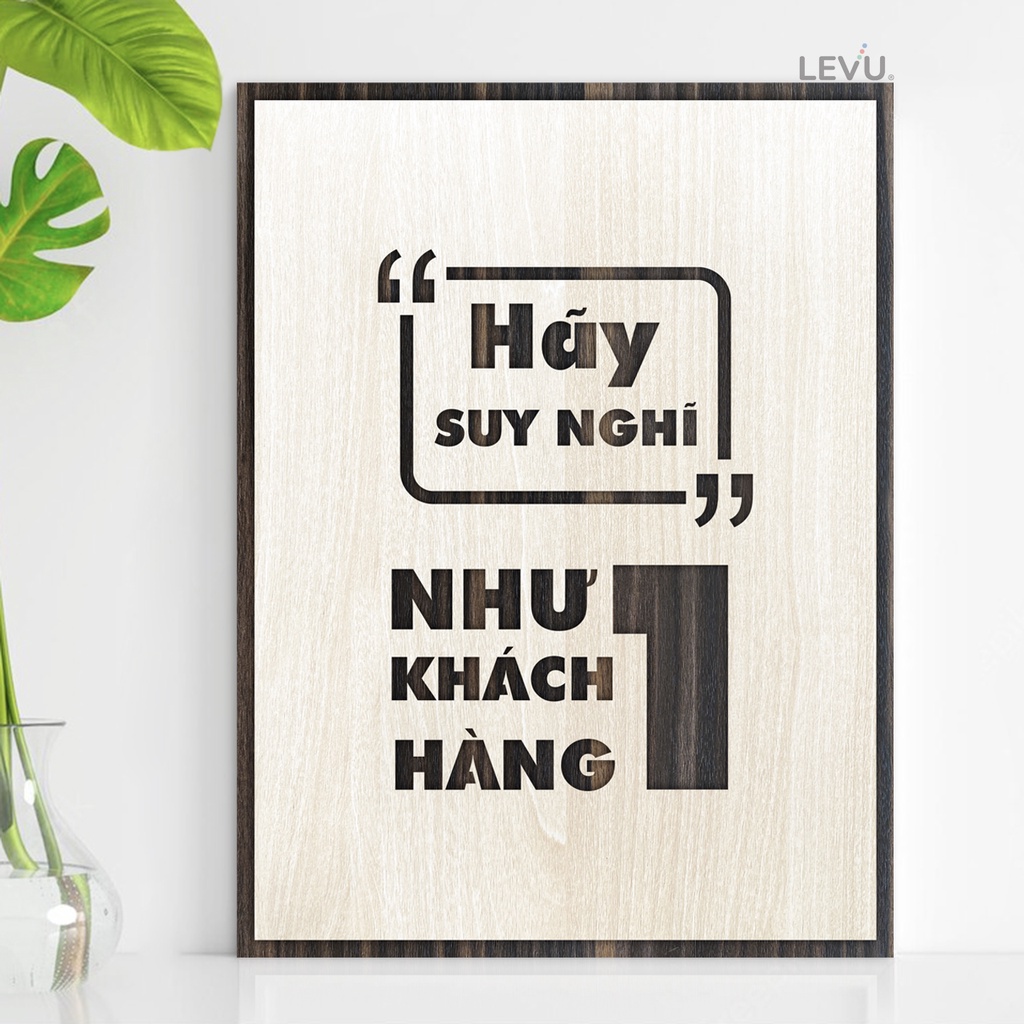 Tranh treo văn phòng handmade bằng Gỗ tạo động lực LEVU015
