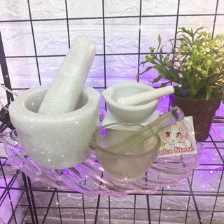 Bộ Cối Chày Thuỷ Tinh_ Cối Chày Đá_ Dụng Cụ