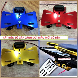 Pát biển số gập đút gầm Exx 155 - 150 có đèn soi biên loại dày chống rung lắc hàng cao câp