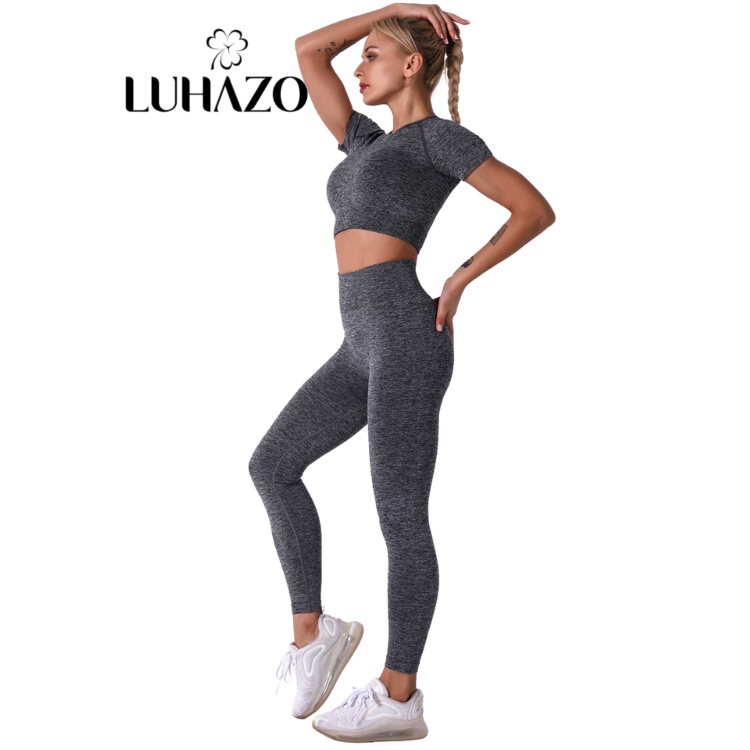 Bộ đồ tập gym nữ LUAHZO cao cấp set quần áo tập yoga thể thao thun co giãn thoải mái 4 chiều 9186 TK7T402 spe