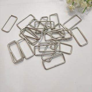 Khoen chữ nhật 5 cm [Rẻ vô địch] 4 cái màu bạc phụ kiện túi xách balo Pinky Shop