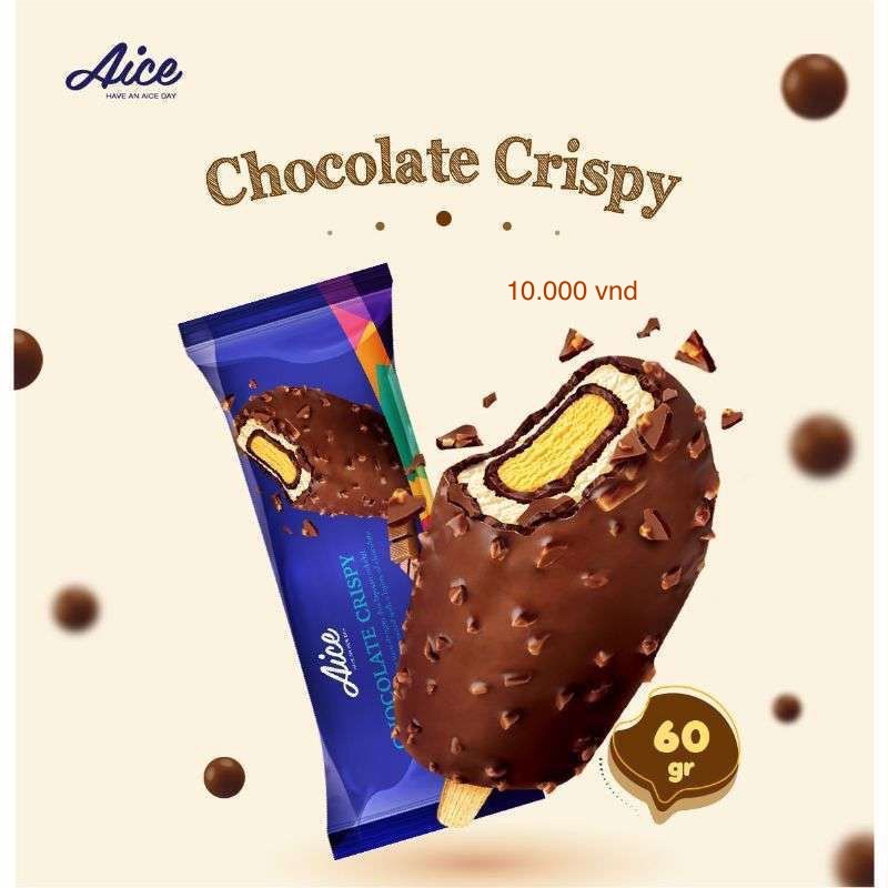 Kem Aice Chocolate Crispy - Sự Kết Hợp Hoàn Hảo Của Vị Giòn Và Hương Vị Socola