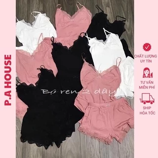 [Có MOD] Đồ Bộ Nữ 2 Dây Chất Gân Tăm Mềm Mịn